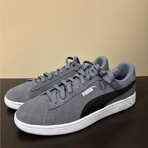 Puma Suede Gray and Black Sneakers Size 10
